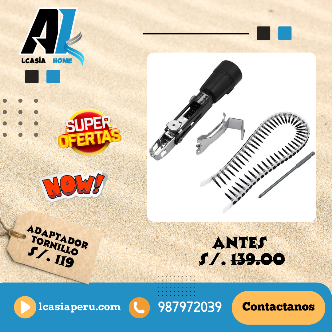 Adaptador de taladro para colocar tornillos de forma sencilla