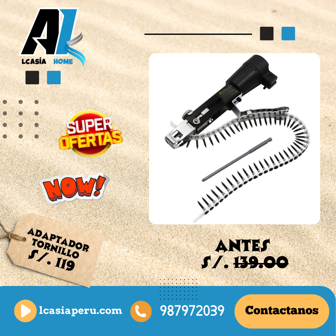 Adaptador de taladro para colocar tornillos de forma sencilla