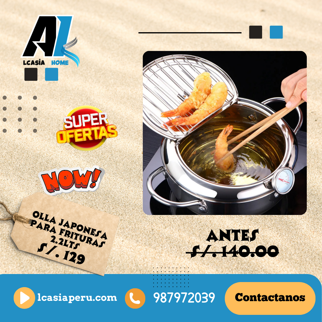 OLLA JAPONESA  PARA FRITURAS 2.2 L