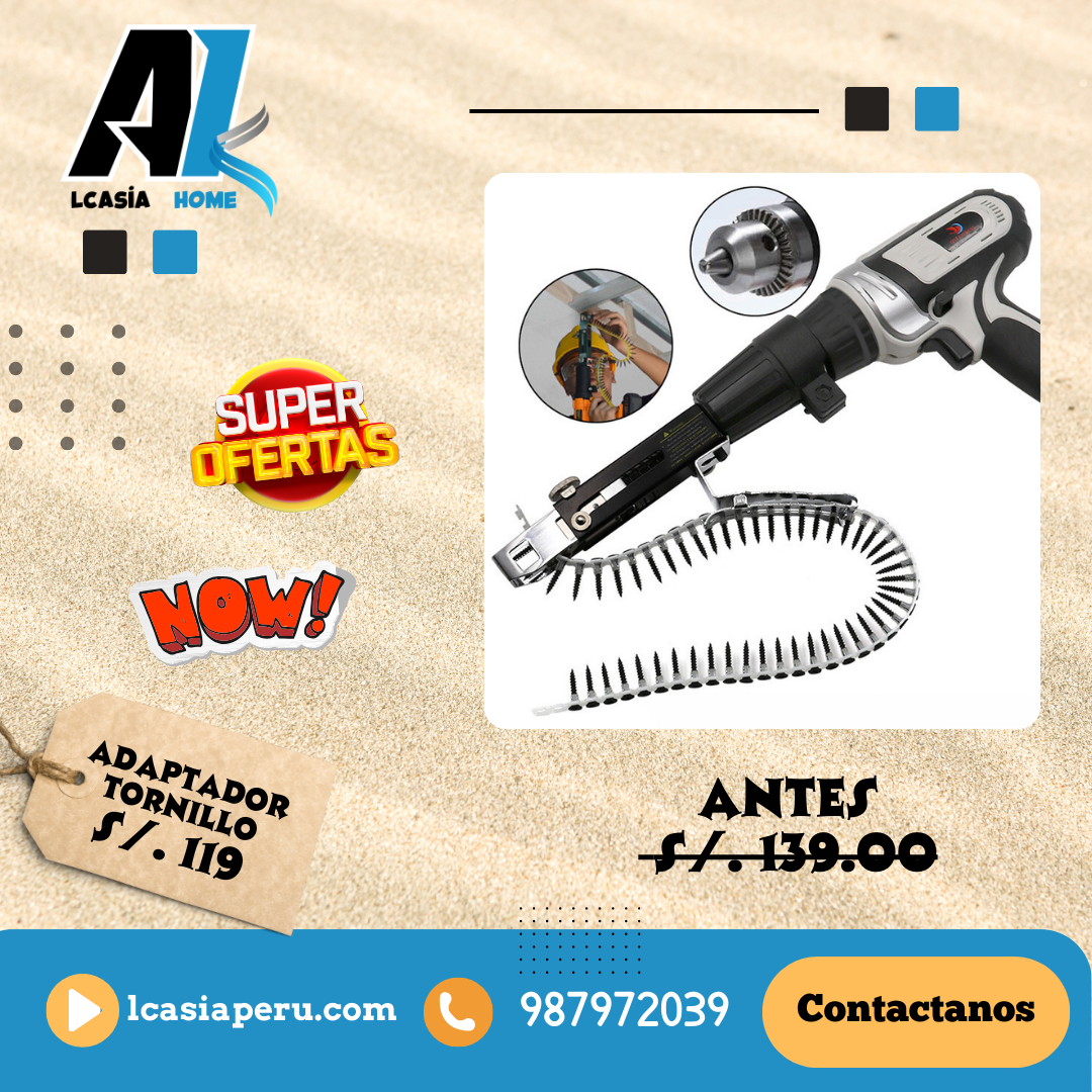 Adaptador de taladro para colocar tornillos de forma sencilla