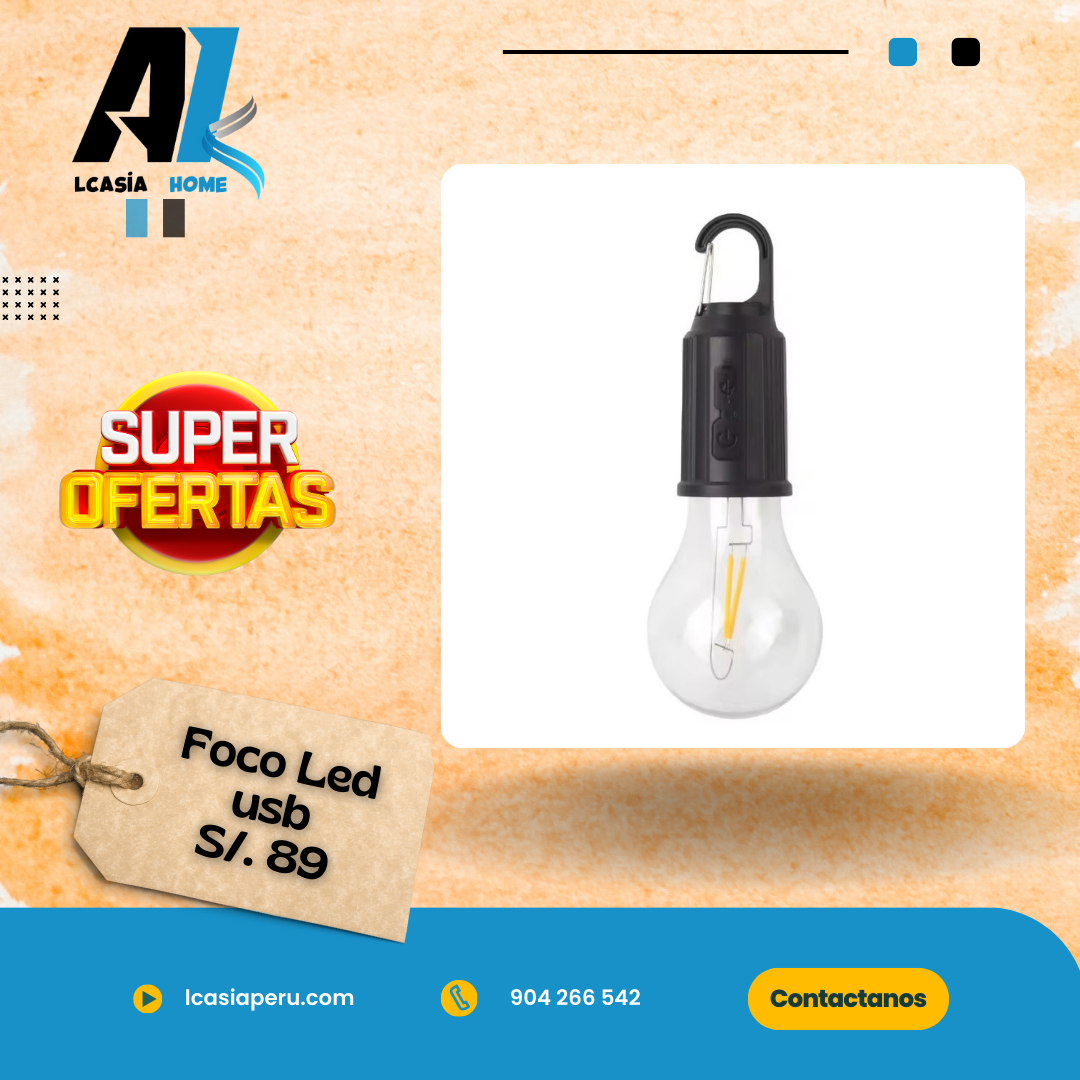 Bombilla Led Recargable via USB