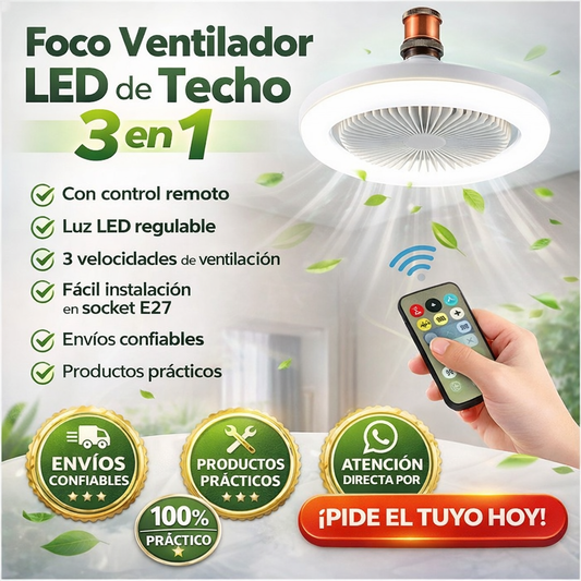 Foco Ventilador (Ilumina y Ventila a la vez)