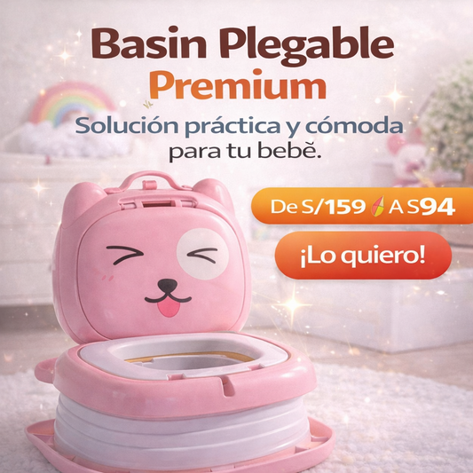 Bacin Plegable Portátil para Bebé 👨🏻‍👩🏻‍👧🏻‍👦🏻